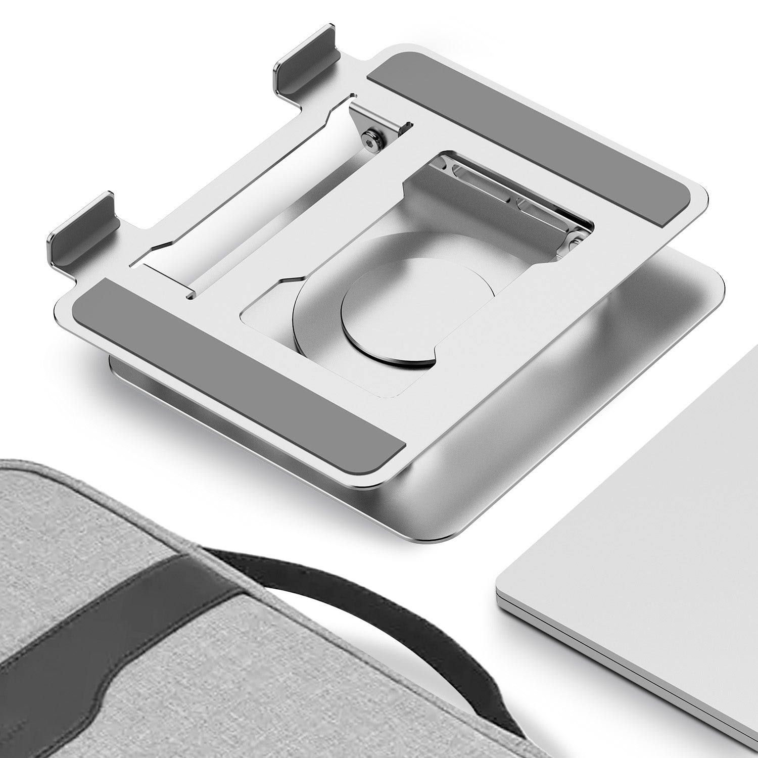 Elevate Your Workspace with the Foldable Adjustable Rotating Aluminum Laptop Stand